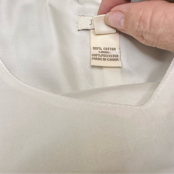 J Crew fit and flare dress with Rickrack trim in white Sz 00 - Picture 9 of 10